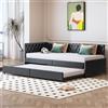 BestAlice Divano Letto imbottito 90 x 200 cm, letto estraibile con rete a doghe e divano letto allungabile velluto, letti singoli imbottiti, letti singoli per il giorno degli ospiti, nessun materasso