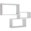 MODULARREDO | TRITTICO Set di 3 Mensole da Muro, Libreria Sospesa, Rovere Imperiale, 45x27x15.5, 40x22x15.5 e 35x17x15.5 cm, Kit Tasselli Incluso - Made in Italy