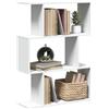 IBUQDDV Mobile Basso Soggiorno Scaffale Salvaspazio Mobiletto Cucina Salvaspazio Vetrina Soggiorno Libreria Divisorio 3 Ripiani Bianca 70x24x97 cm in Truciolato per Sala Studio Camera Da Letto Soggiorno