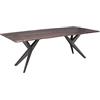 MASSIVMOEBEL24.DE FREEFORM 4 Tavolo da pranzo in legno di acacia - laccato marrone/gambe in ferro - antracite mat 180x90x76