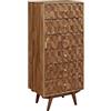 MASSIVMOEBEL24.DE MOSAYK #108 Comò in Legno di Acacia - Laccato/Natur 53x42x128