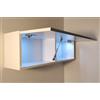 Milionmeblicom Mobilietto Pensile da Bagno Laura Salvaspazio Mobile da Parete Sospeso Armadietto Pieghevole con Apertura Telescopica Mobilietti Illuminazione a LED, Bianco Opaco, 30 x 90 x 23 cm