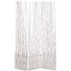 DESIGN DELIGHTS Bello PARAVENTO Wave 3 | 170x120 cm (HxP), Parete divisoria in Vimini | 3 Parti, Schermo, divisorio per Stanza di derivazione, salici Divisorio | Colore: Bianco