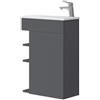 Vicco Set mobili bagno Amadeo, Antracite 50 cm | 2 pezzi · Mobile sottolavabo · Lavabo