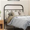 IBUQDDV Spalliera Letto Testiera Letto Una Piazza E Mezza Testiera Letto Singolo Spalliera Letto Singolo Testiera in Metallo Nero 90 cm per Camere Da Letto Soggiorno Dormitorio Camera Degli Ospiti