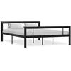 SECOLI Letto Ferro Battuto, Giroletto Matrimoniale/Singolo, Struttura Letto, in Metallo 160x200 cm Nero e Bianco