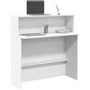 Generico Scrivania per Reception Bianca 100x50x103,5 cm in Legno Massello,Bianco,26.75kg,859024