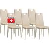 Albatros 2919 Salerno Set di 6 sedie da Pranzo, Beige
