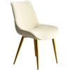 Mswborml Scandinava Fodere per Sedia da Pranzo con Schienale Curvo Set di 2, Moderno Fodera Sedia Pranzo Poltroncina Sala Fodera Soggiorno Copertura Sedia da Scrivania Poltrona Lavabili,Beige
