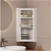 SRDCAIM Armadio pensile da bagno, piccolo angolo, da parete per bagno, cucina, lavanderia, dormitori (trasparente, 25 x 70 cm)