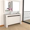 VE.CA.s.r.l. VE.CA - Tavolo Allungabile Mercurio XXL, Made in Italy - Console Allungabile con Porta Prolunghe fino a 3 Metri, 16 Posti Bianco Frassinato - Sala da Pranzo (Bianco Frassinato, 16 Posti)