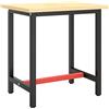 Generico Telaio per Banco da Lavoro Nero Rosso Opaco 70x50x79 cm Metallo,Nero,7.4kg,151449