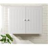 Banas Armadio da Parete Bianco 60x15.2x50.3cm - Mobile a Terra o Parete - Armadio Bianco per Bagno, Cucina e Altro