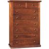 milani home - cassettiera in legno massello 87 x 45 x 127 cm, tinta noce