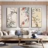 VCFHU Cinese Classico Stile Quadri Fiori E Uccello Tela Parete Arte Prugna Fiore Poster Stampe Casa Soggiorno Stanza Decorazioni Quadro 40 X 80 Cm X 3 No Cornice