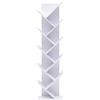 Rebecca Mobili Libreria ad Albero bianca, scaffale moderno, 10 ripiani, legn mdf, per casa studio ufficio - Misure: 160 x 44,5 x 22 cm (HxLxP) - Art. RE4584