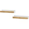 Vicco Mensola Tomy, Rovere bianco/dorato, 60 x 10 cm