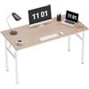 SDHYL - Scrivania pieghevole, tavolo per computer, scrivania, tavolo da ufficio, tavolo per home-office, scrivania pieghevole per home-office, piccoli spazi (Acero/Bianco, 120 x 60 cm)