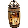 CREATIVE COOPER Barile di Legno a LED Con Portabottiglie per Vino, 80 x 50 cm, Decorazione Rustica per Bar, Whisky (Rovere)
