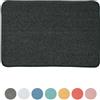 Inbagno Tappeto Bagno Nero 60x40 cm in Microfibra Antiscivolo e Morbido al Tatto, Spring