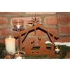 Rostikal Presepe di Natale 30 cm in ruggine effetto ruggine decorazione da giardino decorazione soggiorno