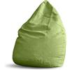 Lumaland Poltrona Sacco Pouf Puff Luxury XL Plus Comfortline 220 lt Cuciture rinforzate Verde