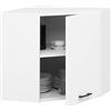 BDW - Oliwia W Armadio da Parete Bianco 60x30x58cm - Cucina sospesa - Completo - Armadio ad angolo - Vaiselle - Contenitore