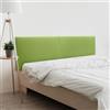 DHOME Testiera in similpelle o tessuto Acualine Liscio DUAL divisa in 2 pezzi Testiera imbottita di fascia alta Tappezzeria moderna (Similpelle Verde, 180cm Dual (Letto 180/190))