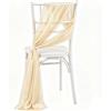 Pmnzdy 20 x 275 cm Tessuto in Tulle, Decorazione per Sedie di Nozze, Fiocchi in Chiffon per Matrimoni, Feste, Natale, Champagne, 10 Pezzi