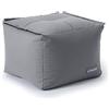 Lumaland Pouf modulare, pouf impermeabile, sgabello espandibile e leggero, per interni ed esterni, per giardino e interni, 54 x 54 x 54 cm, colore grigio