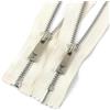 KEDFZY Cerniera in Metallo da 2 Pezzi, 5#, 15-30 cm Chiusa e 40-80 cm Aperta, Adatta per Jeans, Borse e Accessori per Cucire Indumenti,Beige