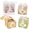 Doni Bomboniere Comunione Candela +Portacandela A Forma di Cresima Matrimonio Anniversario Regalo con Fiocco in Colori E Frasi Assortite Regalati Gioia Amore Sogni Allegria Idee Complete