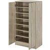 [en.casa] Armadio Portascarpe con 2 Ante e 7 Scomparti Ripiani Scarpiera Chiusa per Ingresso Camera o Ripostiglio 108 x 55 x 35 cm - Effetto Rovere Sonoma