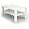 Vicco Tavolino da salotto, Bianco, 100 x 60 cm