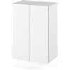 MRBLS_HOME MRBLS Armadietto da Bagno Bianco - Armadio Pensile per Bagno da Appendere - 40 x 60 x 25 cm (L x A x P)