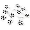 Logbuch-Verlag 12 mollette da calcio, colore bianco e nero, decorazione per feste di calcio, decorazione EM Coppa del Mondo