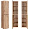 Lomadox Armadietto alto per bagno in legno di quercia, 35 x 170 x 33 cm