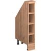 Vicco Mobile sottotetto Rion, Rovere dorato/Rovere dorato | L15 x P46 cm , con 4 scomparti, salvaspazio per soffitti inclinati