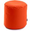 Avalon - Pouf Poggiapiedi CILINDRO Jive, Puff Poggiapiedi Divano quadrato, Pouffe Imbottito in Tessuto Tecnico Resistente e Antistrappo, Comodo e Impermeabile, Made in Italy(45cm-Arancio)