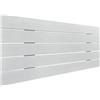 DHOME Testiera di Legno riciclato DM Stile Pallet Orizzontale Letto Pallet Ferramenta inclusa (95x46 Pallet 5, Bianco Rustico)