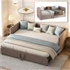 KeepGoon Divano Letto Estensibile 90/180x200 cm, Letto Singolo con Letto Estraibile, Struttura Salvaspazio con Rete a Doghe, Tessuto in Velluto grigio, Senza Materasso