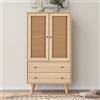 Generic Credenza larghezza 60 cm armadio in piedi con ante e cassetti cassettiera con ampio spazio di archiviazione mobile da cucina per soggiorno sala da pranzo credenza colore legno 120 cm