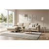 CONCEPT USINE | Divano angolare in Velluto 4-5 Posti | Design Galway Beige | Larghezza 262 cm | Angolo Sinistro | Comfort Ultra Lussuoso | Struttura in Legno Robusta | Piedi in Metallo | Stile Moderno