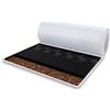 FDM Coprimaterasso nero KOKOS Topper 160 x 200 cm, durezza H3, altezza ca. 6 cm, profilato, schiuma HR di cocco, anallergico, adatto a Öko-Tex