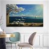 Annick Goutal La Barca A Vela del Libro delle Onde di Salvador Dali Pittura A Olio su Tela Poster E Stampe Immagini di Quadri Astratti di Paesaggi per Soggiorno (1,50x70cm(Senza Cornice))