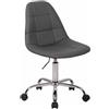 CLP Sedia Ufficio Reims In Similpelle I Sedia Lavoro Con Ruote I Poltroncina Design Imbottita I Sedia Scrivania Regolabile, Colore:grigio