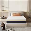 DEWINNER Materasso 90x190x21 cm|Memory Foam&Bambù Carbone|Supporto Alta Resilienza|TraspiranteIpoallergenico|Fodera Rimovibile Lavabile|Confort Medio