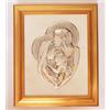 Generico Icona Sacra Famiglia in Argento cm42x29 Quadro Sacro Cornice in Legno Dorato con Foglia Oro cm63x52x3 CAPEZZALE CAPOLETTO Icone SACRE -> Tuo in 24/48h