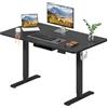 SANODESK Scrivania elettrica regolabile in altezza con piano del tavolo, funzione memoria e gancio, scrivania regolabile in altezza, elettrica per casa, ufficio e casa (120 x 60 cm, nero)