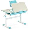 LIFEZEAL Scrivania Bambini 3-12 Anni, Scrivania per Cameretta, Banco Scuola, Tavolo da Studio, Ergonomico, Altezza Regolabile, Piano Inclinabile, con Cassetto, Leggio, Max 80 kg, 80x51,5x51-73cm, Blu